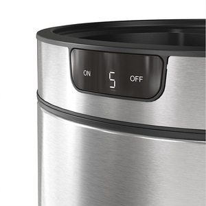 Cubo de basura con sensor inteligente, redondo, de acero inoxidable, alimentado por USB, de gran capacidad, para uso doméstico en la cocina - Product Image 5