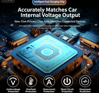 Chargeur de voiture universel USB Type-C 100W PD QC3.0 à charge rapide, mini adaptateur électrique ignifuge pour allume-cigare