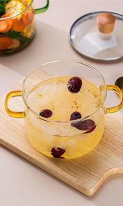 Casserole en <span class=keywords><strong>verre</strong></span> borosilicate de haute qualité, poignée verte, résistante à la chaleur, compatible induction, compatible four à gaz, passe au lave-vaisselle - Product Image 5