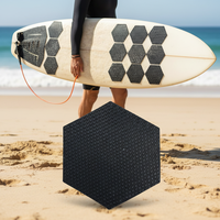 Pads de traction pour planche de surf sans cire, antidérapants hexagonaux, accessoires DIY, Surfpad, autocollant adhésif pour sports nautiques et skimboards