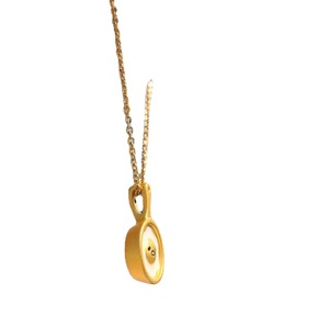 Cute Egg Pendant <b>Necklace</b> Gold Plated Zinc Alloy 3D Food Design For Women Gift Jewelry Fashion <b>Statement</b> Piece - Product Image 5
