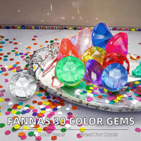 20 Pièces de Petits Cristaux Diamantés en Acrylique Multicolores de 30 mm pour Décoration, Chasse au Trésor Pirate, Récompenses pour Instructeurs de Plongée