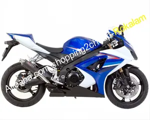 摩托车套件GSX1000R K7 1000 07 08整流罩，用于铃木GSX-R1000 2007 2008蓝色白色车身整流罩