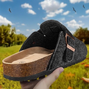 Sabots en <span class=keywords><strong>feutre</strong></span> de polyester à enfiler, bout fermé, sans talon, chaussures décontractées légères à semelle antidérapante pour usage quotidien intérieur/extérieur - Product Image 5