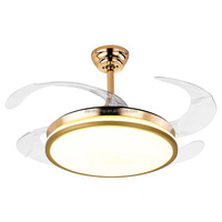 Ventilateur de plafond invisible à prix abordable avec caméra espion intégrée, lumière et télécommande, en plastique LED sans pales