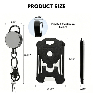 Kit de Portacredenciales Retráctil Personalizable de Alta Resistencia con Múltiples Accesorios, Clips y Porta Tarjetas de Identificación para Personal de Oficina y Senderismo al Aire Libre - Product Image 2