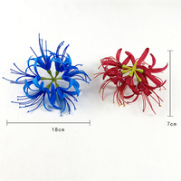 Bonne Qualité DIY 18CM Diamètre Artificielle Soie Araignée Lily Tête Rouge pour la Décoration