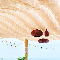 Voilage de plafond en tissu ondulé pour mariage, décoration de plafond pour salle de banquet, fête, événement, ornement de toit