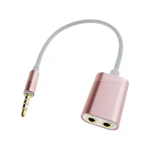 Audio Jack 3.5 Mm Splitter 1 Di 2 Keluar Earphone Kabel Aux Headphone Ponsel Plug Headset Satu dari Dua pasangan untuk Audio Line