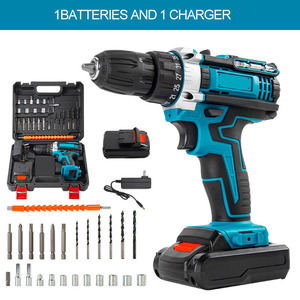 Taladro Inalámbrico <span class=keywords><strong>de</strong></span> 21V 2.0Ah con Motor <span class=keywords><strong>de</strong></span> Escobillas, Kit Combinado con Portabrocas sin Llave, 50 Nm <span class=keywords><strong>de</strong></span> Torque Máximo, Velocidad Variable, Apto para Impacto, para Trabajos <span class=keywords><strong>de</strong></span> Bricolaje en Madera/Metal - Product Image 2