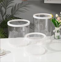 Boîte à gâteau ronde transparente 6 po, 8 po, 10 po, simple couche, double couche, plus de hauteur, quatre couches de boîte d'emballage pour gâteau