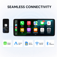 Radio Mobil Android 15 8Core 12.8 Inch Stereo Wireless CarPlay Layar 2400*900 Autoradio Universal Head Unit