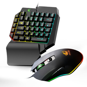 Clavier et souris mécaniques Ziyoulang T1 à une main, combo gaming RVB rétroéclairé, filaire USB, 104 touches anti-ghosting, DPI 1000 - Product Image 4
