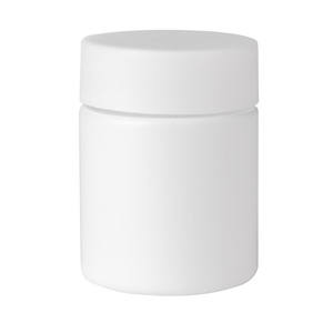 Tarro CBD de vidrio negro mate de 2oz con tapa negra resistente a los niños - Product Image 4