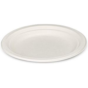 100% Compostable Paper <b>Plates</b> 3 Compartment <b>Disposable</b> <b>Plates</b> Heavy-Duty Quality, Natural Bagasse - Product Image 2