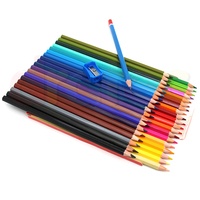 Boîte de crayons de couleur personnalisés bon marché ensemble de crayons à dessin 24 couleurs pour l'école des enfants avec logo