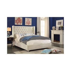 Meubles de chambre à coucher au prix d'usine avec cadre de lit en bois massif rembourré - Product Image 4