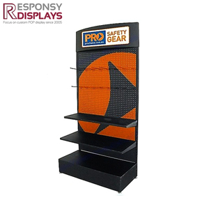 Estante de exhibición de piso de metal personalizado con ganchos para estantes de accesorios de supermercados - Product Image 2