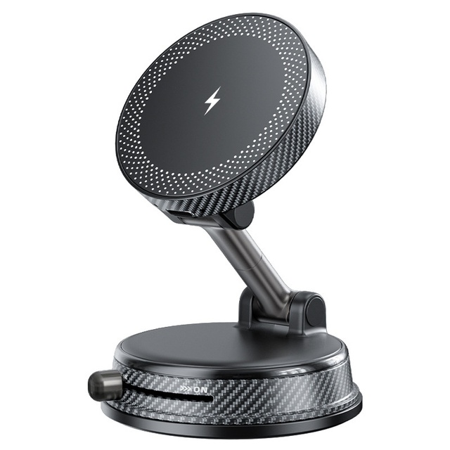 Multifunctional Rotating Vacuum Suction Mount Magnetic Car Wireless Charging Holder