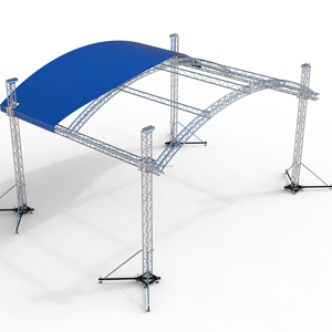 Trusses de scène en alliage d'aluminium abordables à toit arqué, idéales pour les spectacles de sonorisation et d'éclairage, tailles personnalisées disponibles. - Product Image 1