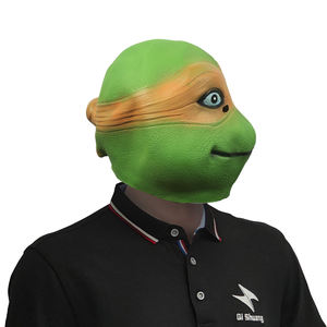 Маска из латекса с изображением милого мультяшного героя-черепахи, забавный костюм в виде головы животного для косплея, Хэллоуина, вечеринки, игрушка, реквизит - Product Image 4