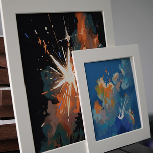 Cadre photo en carton sans acide sérigraphié, impression illustrative, art, affiche giclée, peinture décorative encadrée, photo de célébrité - Product Image 4