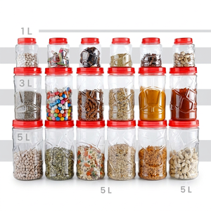 Pot en verre transparent avec couvercle à vis, étiquette sérigraphiée pour épices, herbes, noix, assaisonnements, récipient de cuisine - Product Image 2