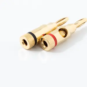 Customizable open hole type AV plug and jack MINI 4mm banana plug