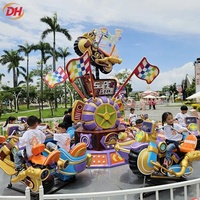 Manège Moto Rotatif pour Parc d'Attractions, Manège Moto Extérieur pour Enfants, Diamètre 7,5m, 6 Voitures