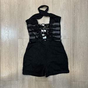 Damen Sommer Sexy Mesh Schnür overall Neue rücken freie Hollow Out kurze Overalls für Damen - Product Image 6