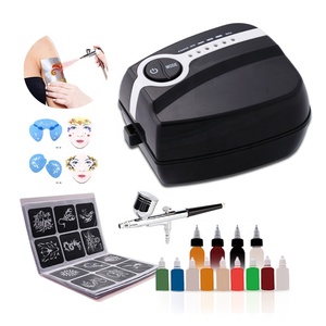 Ensemble d'aérographe professionnel <span class=keywords><strong>pour</strong></span> gâteaux en cuivre, compresseur à alimentation par gravité, couleurs de qualité <span class=keywords><strong>alimentaire</strong></span> <span class=keywords><strong>pour</strong></span> les pâtissiers, les studios de pâtisserie - Product Image 2