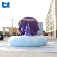 Modèle de personnage de dessin animé gonflable personnalisé avec bouée de natation flottante pour la promotion des événements et la publicité, décoration gonflable