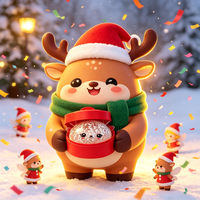 Jouets sensoriels de Noël, jouet squishy en forme de boulette, matériau pailleté, forme de pain vapeur, jouet sensoriel anti-stress, soulagement de l'anxiété 14