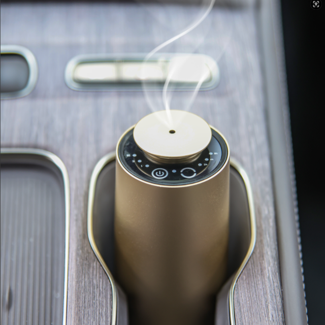 Rechargeable Battery Nebulizer Car Diffuser Mini Portable Car Cup Holder Aromatherapy Oil Scent Diffuser With Touch Control