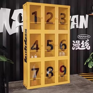 Armoires <span class=keywords><strong>de</strong></span> rangement et casiers <span class=keywords><strong>de</strong></span> style industriel fabriqués en usine avec plusieurs portes et éléments en fer forgé <span class=keywords><strong>pour</strong></span> le rangement - ensemble d'armoires - Product Image 2