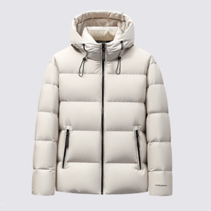 Nueva Chaqueta de Plumón con Capucha para Hombre, Invierno, Impermeable, Transpirable, Tallas Grandes, Estilo Casual, Cierre Frontal con Cremallera, Logotipo en la Espalda - Product Image 5