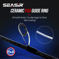 Joran Pancing Seasir Kujiawa Fuji Guide Serat Karbon Spinning Baitcasting Lure Rods Joran Pancing Ikan Mas Perlengkapan Pancing 1.8m 2.1m