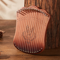 Finger-picked Stringed Instrument with 17 Notes. Easy to Learn for Beginners. a Small Harp Suitable for Young Musicians.