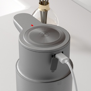 Desktop Automatic Touchless Stainless Steel Metal Foam Soap Dispenser 280ml tank Electric USB Rechargeable Lithium <b>Battery</b> - Product Image 5