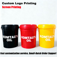 Seau en plastique de 5 gallons avec logo personnalisé, livraison rapide, 10L, 16L, 18L, 20L, seaux à peinture, fûts vides à vendre