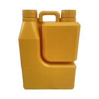 Conteneur à boisson de 3 L vide en plastique HDPE avec poignée, couleur personnalisée, bouteille d'emballage pour boissons et jus avec bouchon à vis
