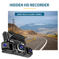 Cámara para Auto DVR de 140 Grados con WiFi, 4 Canales, Grabador de Video 1080P FHD, Control Inalámbrico por Aplicación, Modo de Estacionamiento 24 Horas, Grabación en Bucle