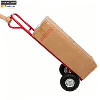 Carretilla de Plataforma de Dos Ruedas para Trabajo Pesado de 600 lb, Plataforma de 350x220 mm, Ruedas Neumáticas de 10 Pulgadas, Construcción Metálica, Personalizable OEM