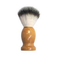 Ensemble de rasage professionnel 3-en-1 : brosse en nylon, support en acier inoxydable, bol, brosse à manche en bois, logo personnalisable