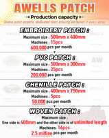 AWELLS Vente flash, pas cher, patchs en PVC 3D en relief avec fermeture auto-agrippante pour vêtements d'airsoft et de paintball