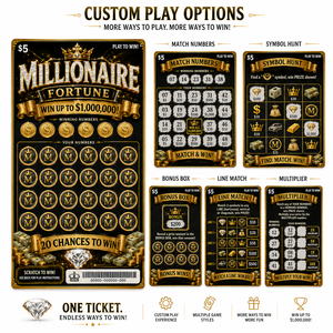 Billet de loterie à gratter personnalisable pour jeu promotionnel, impression sécurisée des données, code-barres, numéro de série, billet de loterie - Product Image 5