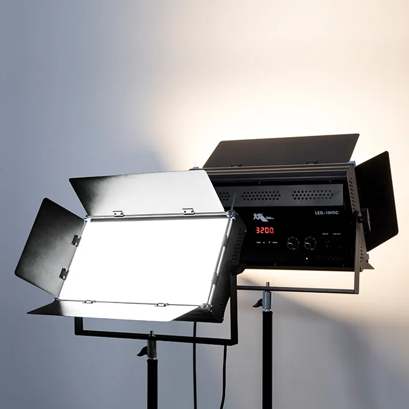 100W power adjustable light CCT 3200K-5600K video fill light film interview shooting LED flat light