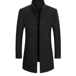 Manteau long d'hiver pour <span class=keywords><strong>homme</strong></span> en laine épaisse, collection automne 2026, très demandé - Product Image 1