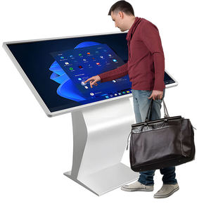 Ultrafino 32 \ "43 \" 50 \ "Pantalla LCD interactiva Quiosco Pantalla táctil Soporte <span class=keywords><strong>de</strong></span> piso Cartel digital Publicidad <span class=keywords><strong>de</strong></span> autoservicio - Product Image 1