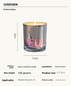 Velas Aromáticas <span class=keywords><strong>de</strong></span> Cera <span class=keywords><strong>de</strong></span> Soja <span class=keywords><strong>de</strong></span> Alta Calidad, <span class=keywords><strong>Serie</strong></span> Creativa Moderna Urbana, Hechas a Mano, <span class=keywords><strong>de</strong></span> Larga Duración, en Frascos <span class=keywords><strong>de</strong></span> Vidrio, para el Hogar y Bares - Product Image 3